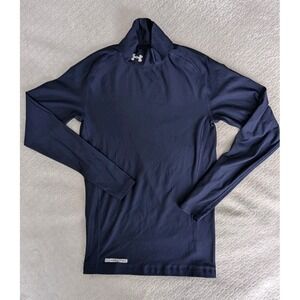 Under Armor Compression Shirt Men's Medium Navy Blue, Athleisure, Comfy, Logo